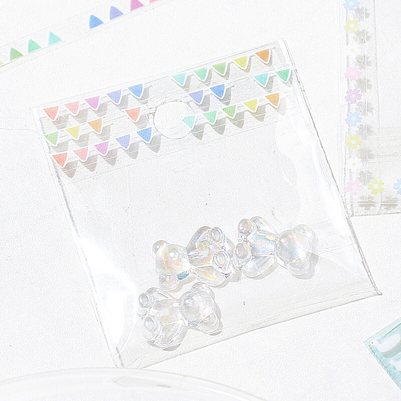 NEW! BGM - Clear PET Tape 5 mm - Colourful Flags