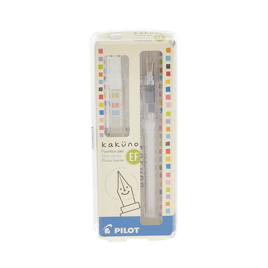 NEW! Pilot Kakuno Fountain Pen - Clear Barrel - Extra Fine