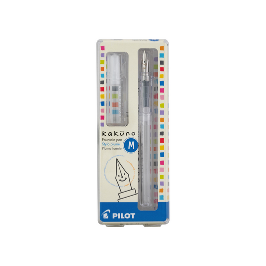 NEW! Pilot Kakuno Fountain Pen - Clear Barrel - Medium