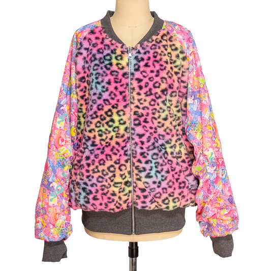 NEW! 6%DOKIDOKI - Reversible Boa Jacket / Primal Pop