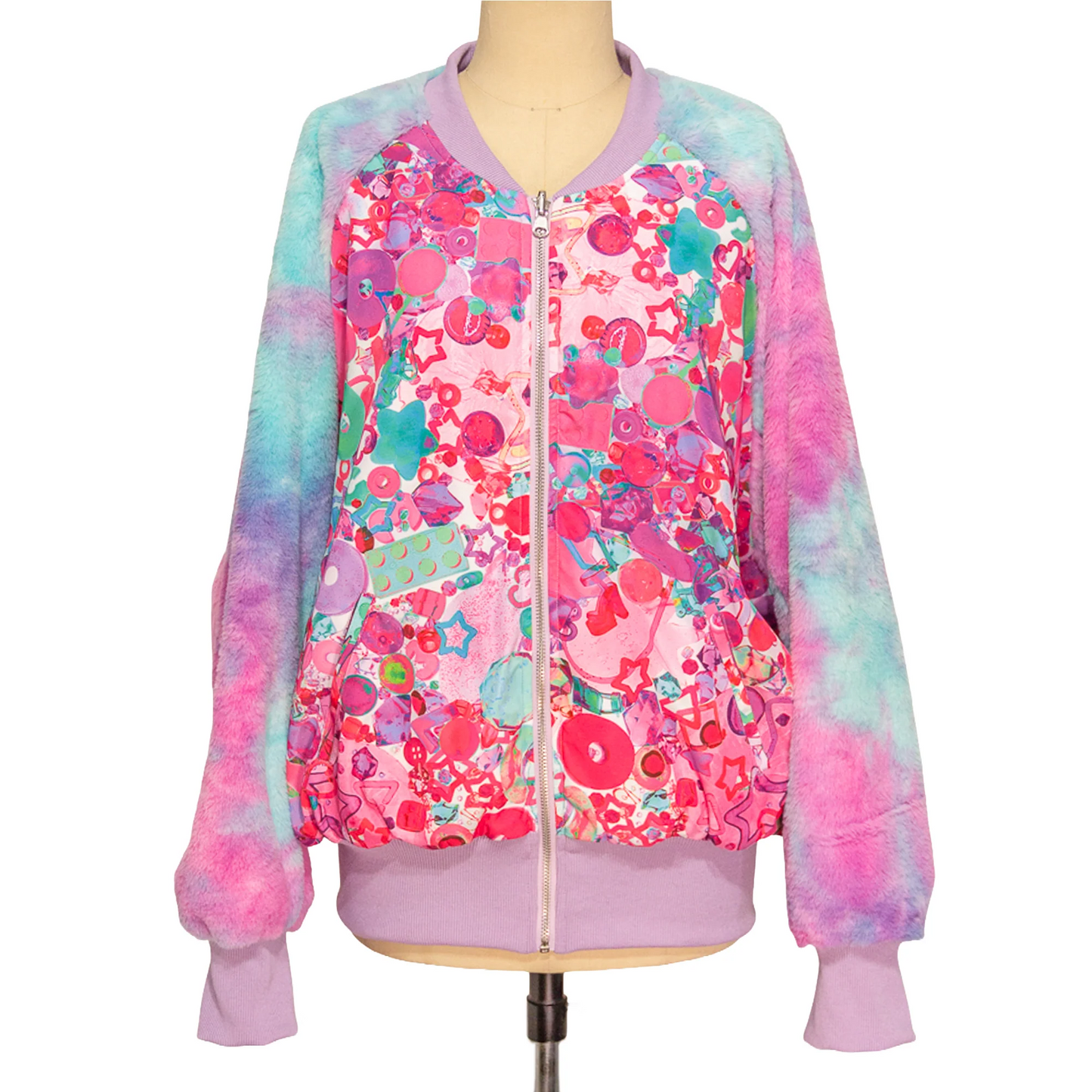 NEW! 6%DOKIDOKI - Reversible Boa Jacket / KAWAIITOPIA TOPIAPINK