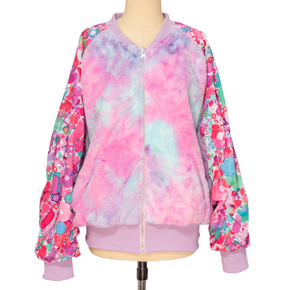 NEW! 6%DOKIDOKI - Reversible Boa Jacket / KAWAIITOPIA TOPIAPINK