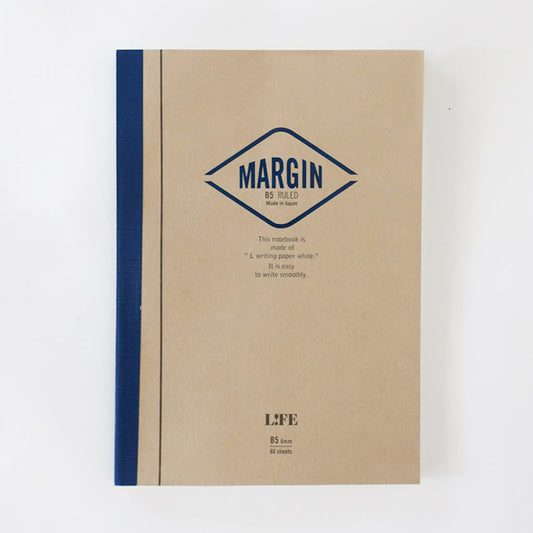 PRE-ORDER! Life Margin - B5 Notebook - 80 Ruled Sheets - Blue N702