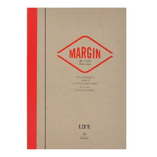 PRE-ORDER! Life Margin - A5 Notebook - 80 Ruled Sheets - Red N711