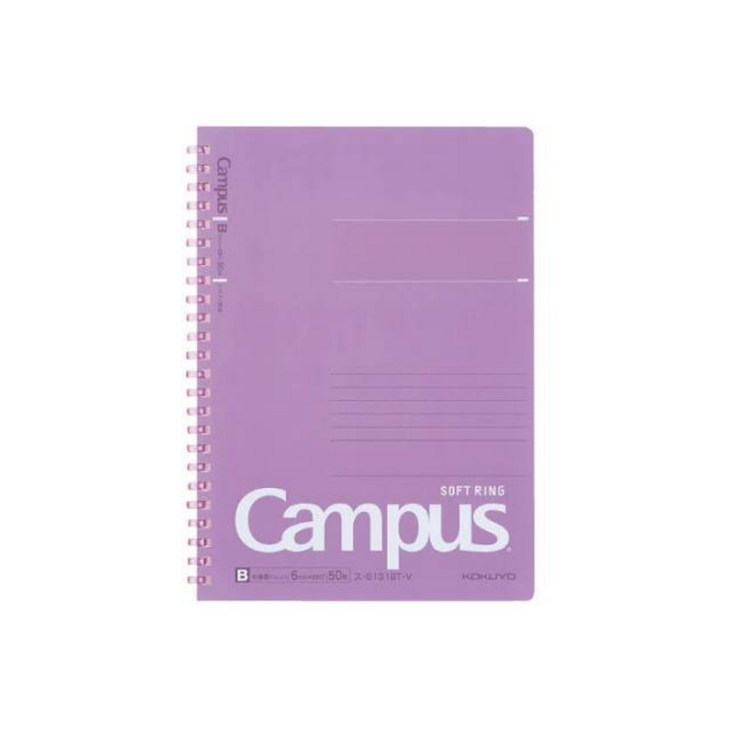 PRE-ORDER! Kokuyo Campus - A5 Soft Ring Notebook - B 6mm - Purple