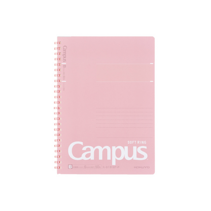 PRE-ORDER! Kokuyo Campus - A5 Soft Ring Notebook - B 6mm - Peach
