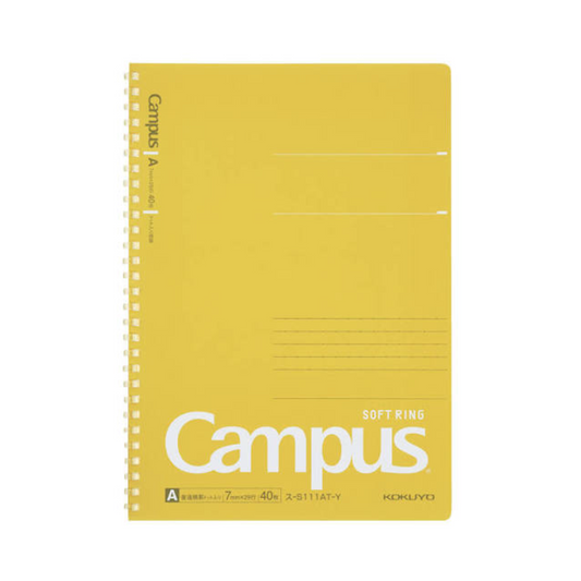 PRE-ORDER! Kokuyo Campus - B5 Soft Ring Notebook - A 7mm - Yellow