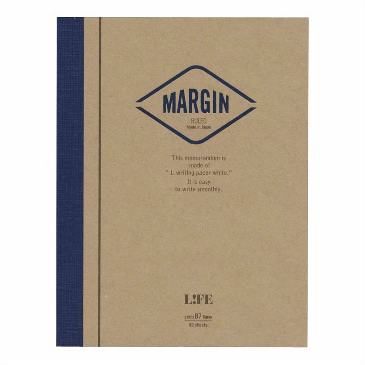PRE-ORDER! Life Margin - B7 Notebook - 80 Ruled Sheets - Blue N732