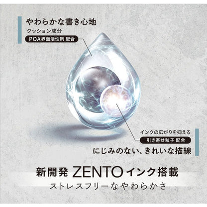 PRE-ORDER! Uni-ball Zento Gel Pen - Flow Model - 0.5mm - Jade