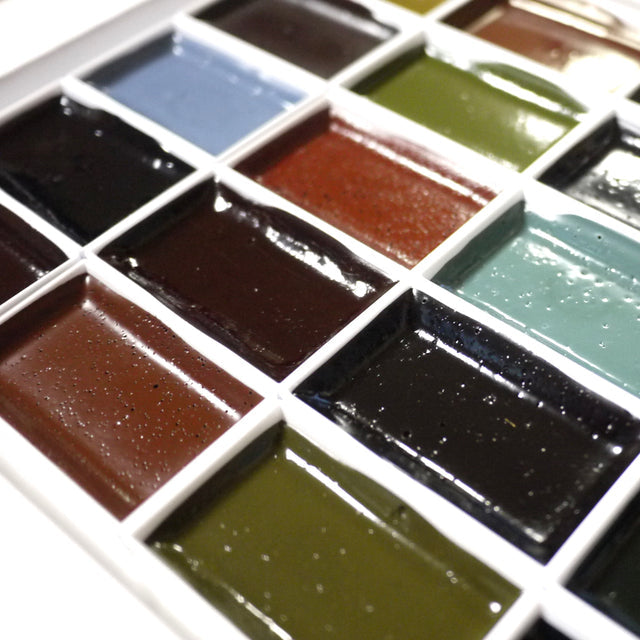 Saibiboku - Coffret de 20 aquarelles traditionnelles Sumi
