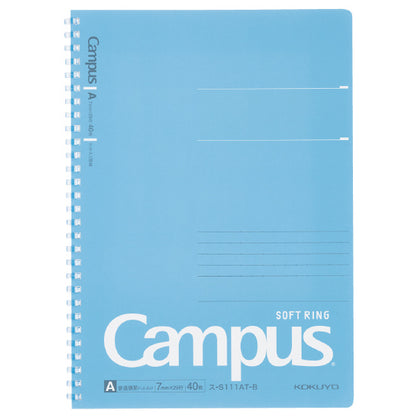 RESTOCK! Kokuyo Campus - B5 Soft Ring Notebook - A 7mm - Blue