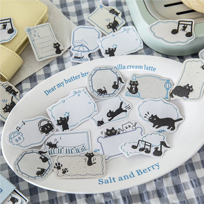NEW! Sticker Box - Little Black Cat Series - 30 Stickers
