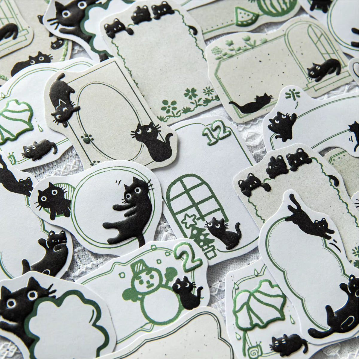 NEW! Sticker Box - Little Black Cat Series - 30 Stickers