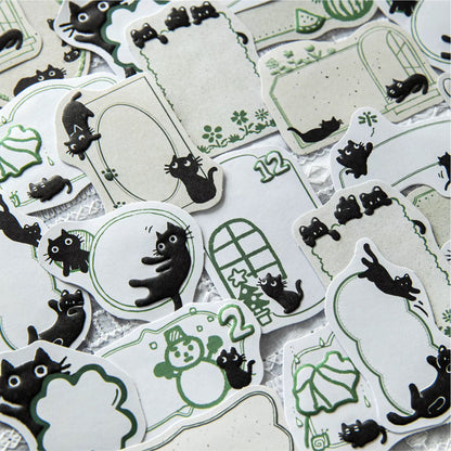 NEW! Sticker Box - Little Black Cat Series - 30 Stickers