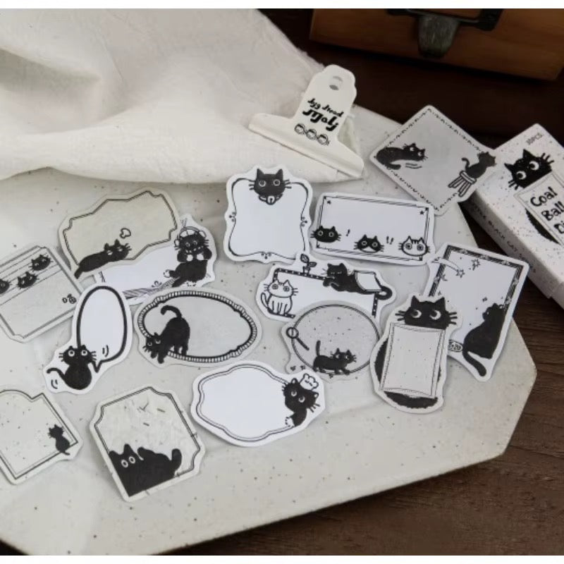 NEW! Sticker Box - Little Black Cat Series - 30 Stickers