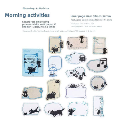 NEW! Sticker Box - Little Black Cat Series - 30 Stickers