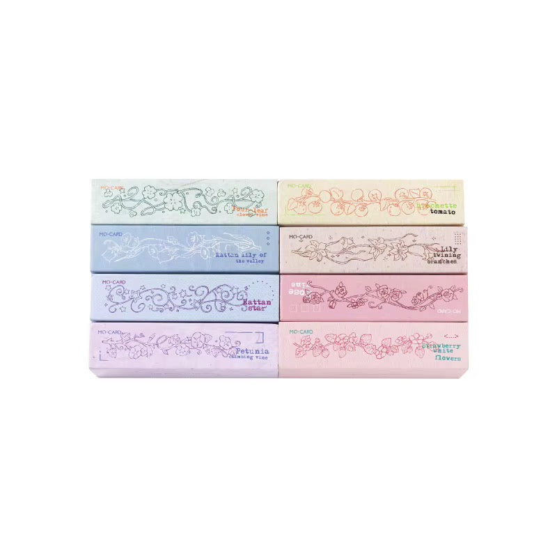 NEW! Wooden Stamps - Botanical Borders