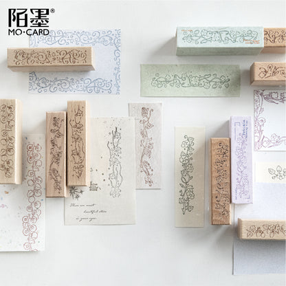 NEW! Wooden Stamps - Botanical Borders