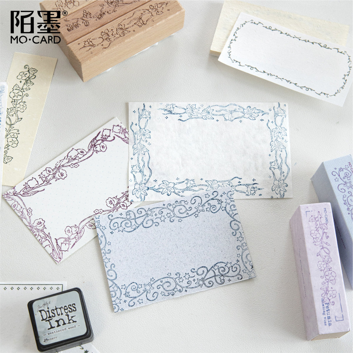 NEW! Wooden Stamps - Botanical Borders
