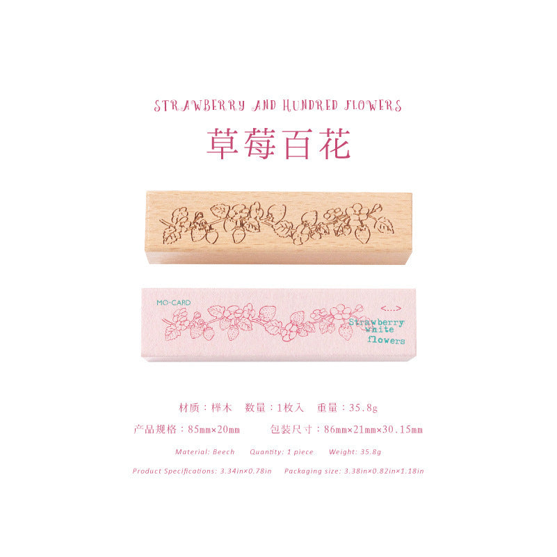 NEW! Wooden Stamps - Botanical Borders