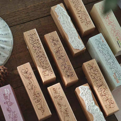 NEW! Wooden Stamps - Botanical Borders
