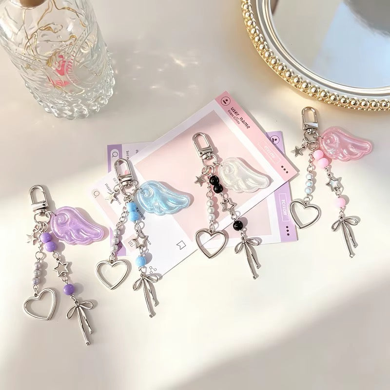 PRE-ORDER! Keychain - Coquette Series - Angel's Wing Trinket