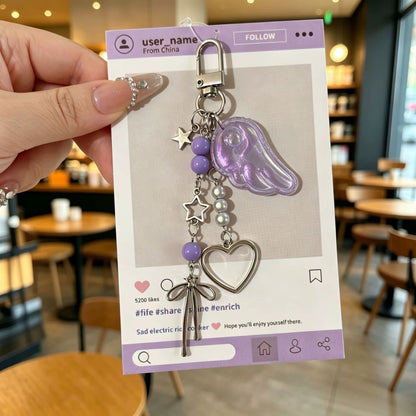 PRE-ORDER! Keychain - Coquette Series - Angel's Wing Trinket