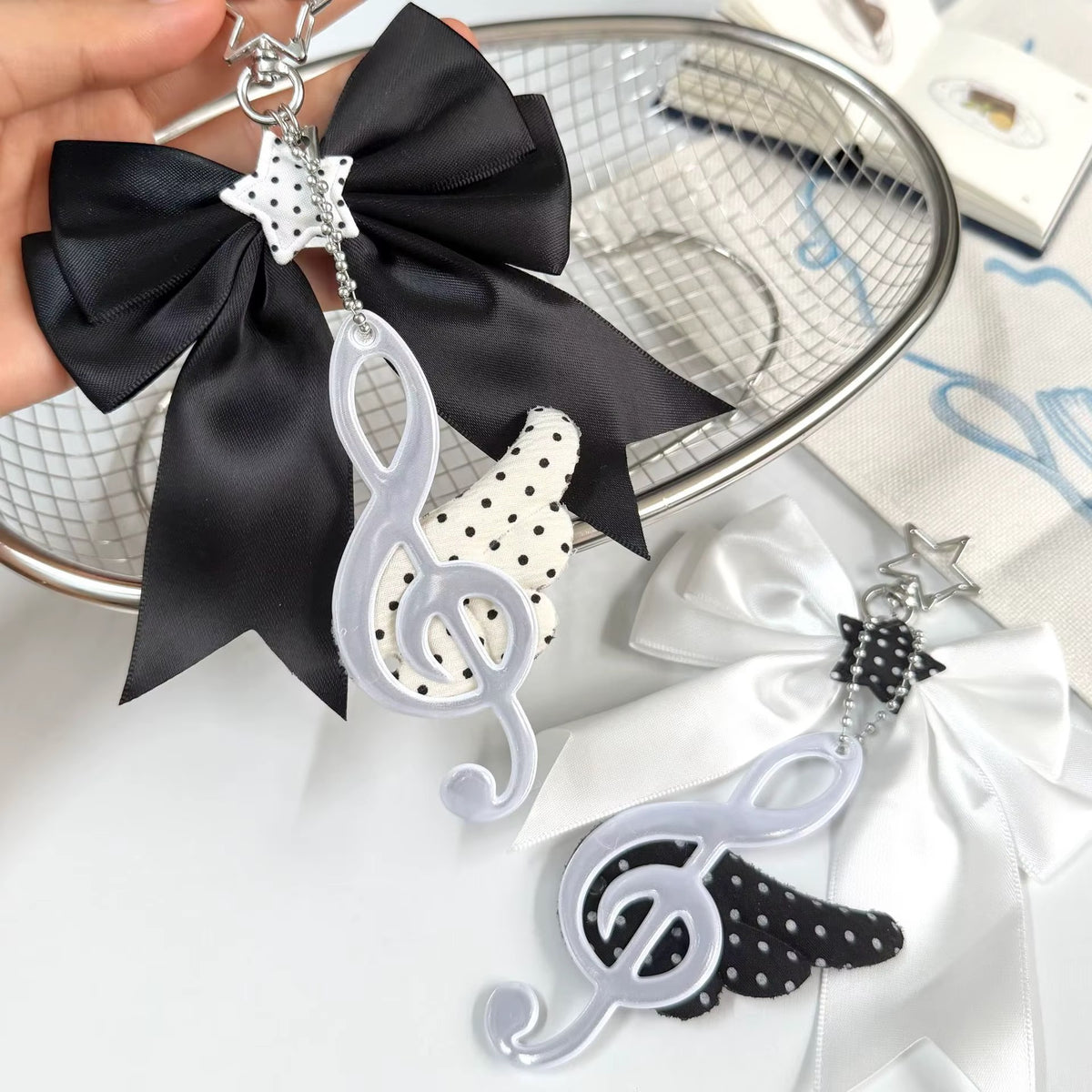 PRE-ORDER! Keychain - Coquette Series - Sweet Angel’s Winged Music Note