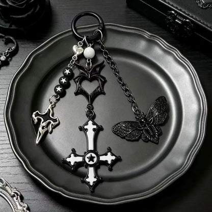 PRE-ORDER! Keychain - Gothic Series - Midnight Moth Cross