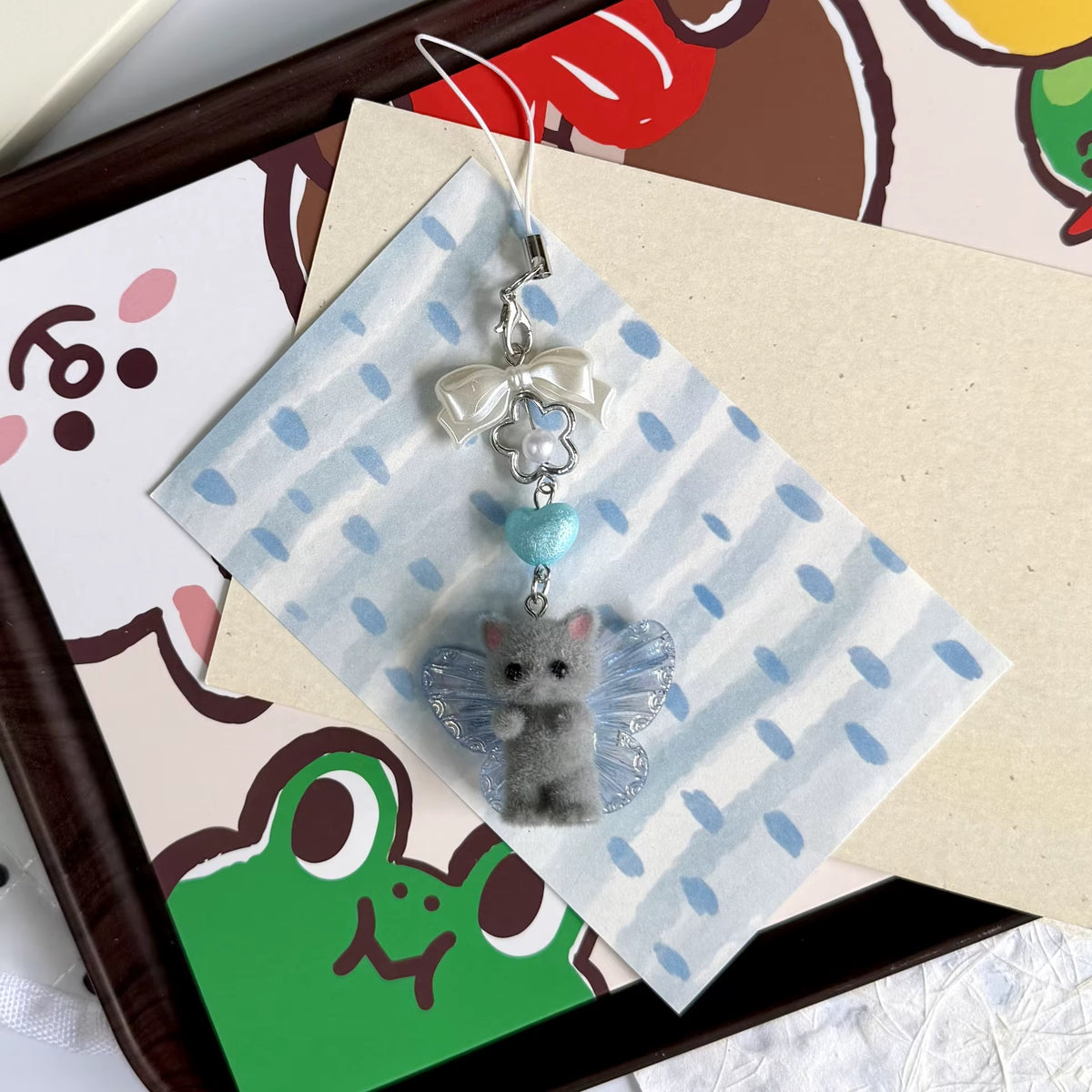 PRE-ORDER! Keychain - Fairy Garden Series - Kitty Fairy Babies