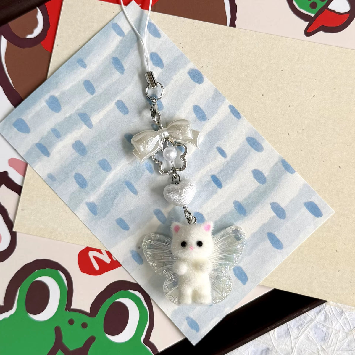 PRE-ORDER! Keychain - Fairy Garden Series - Kitty Fairy Babies