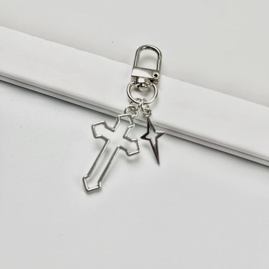 PRE-ORDER! Keychain - Celestial Series - Celestial Cross & Star