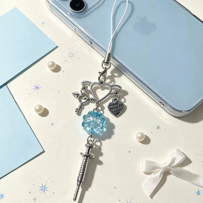 PRE-ORDER! Keychain - Cutiepie Series - Angel Heart Syringe Trinket