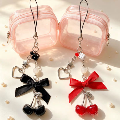 PRE-ORDER! Phone Charms - Cutiepie Series - Cherry Bow Jewel