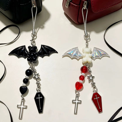 PRE-ORDER! Phone Charms - Gothic Series - Bat Bear Coffin