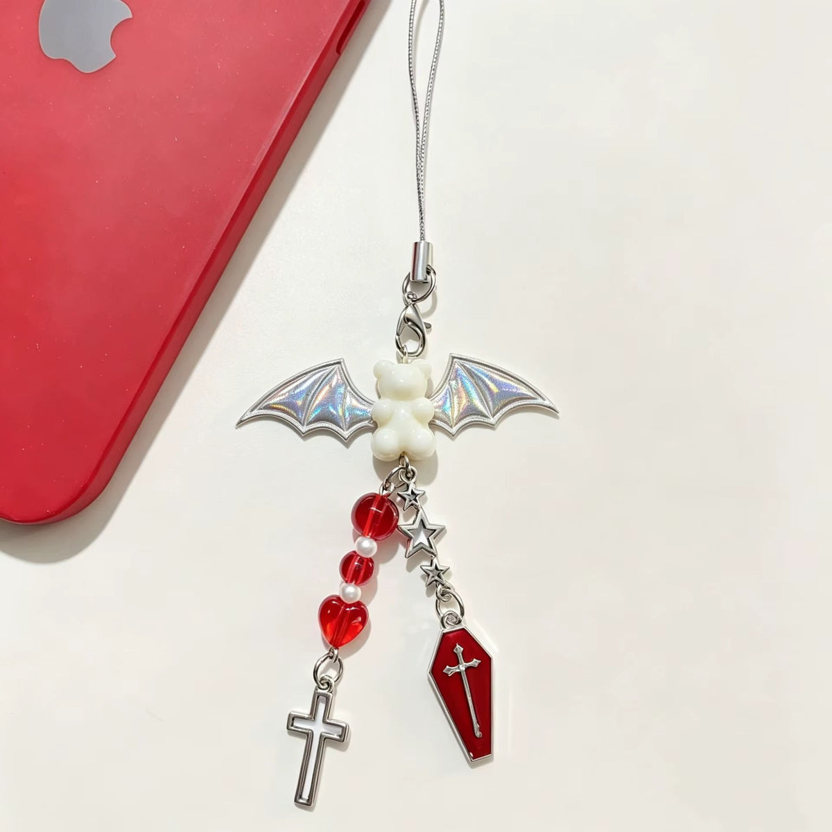 PRE-ORDER! Phone Charms - Gothic Series - Bat Bear Coffin