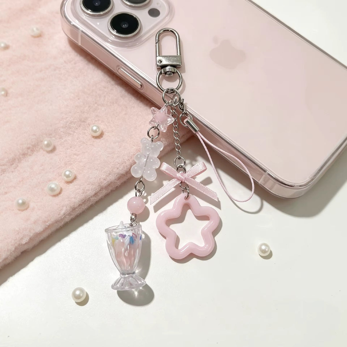 PRE-ORDER! Phone Charms - Cutiepie Series - Pastel Star Gummy Bear & Soda