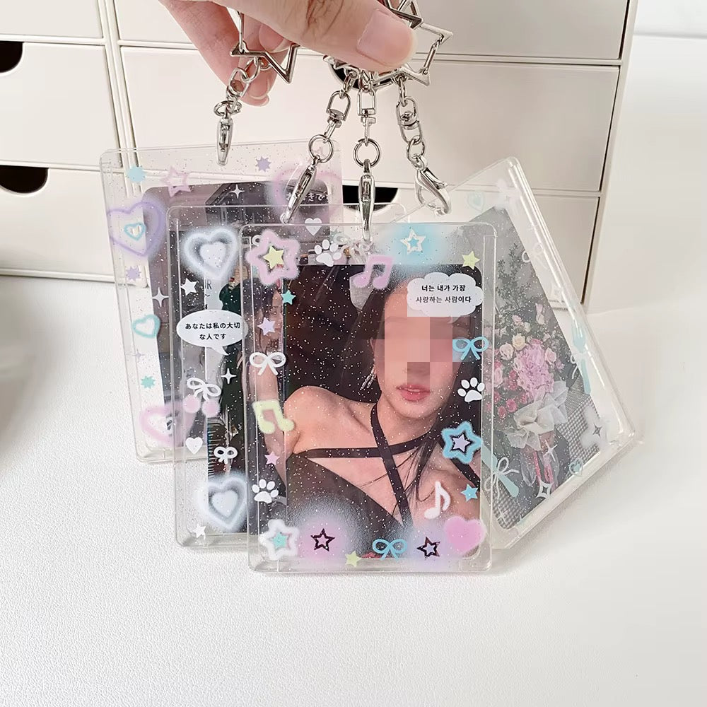 PRE-ORDER! Photocard Holder Keychain - Y2K Series - Cute Acrylic Pop Designs