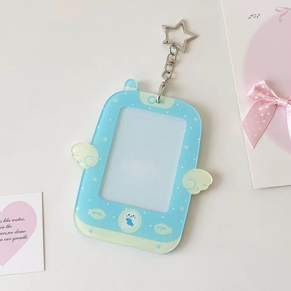 PRE-ORDER! Photocard Holder Keychain - Y2K Series - Pastel Winged Retro Phone Design