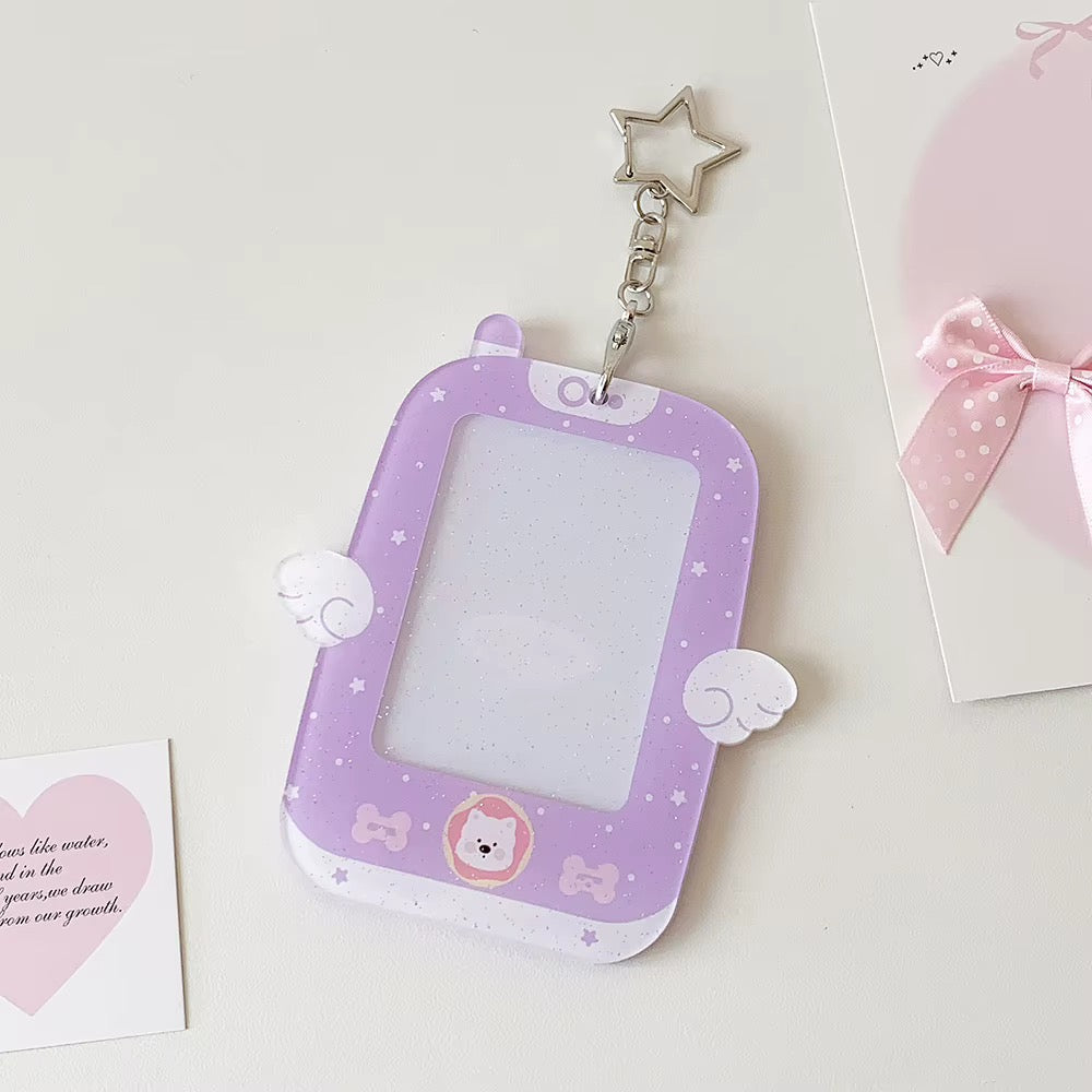 PRE-ORDER! Photocard Holder Keychain - Y2K Series - Pastel Winged Retro Phone Design