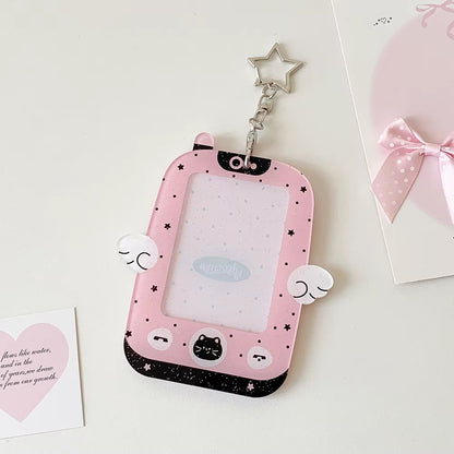 PRE-ORDER! Photocard Holder Keychain - Y2K Series - Pastel Winged Retro Phone Design