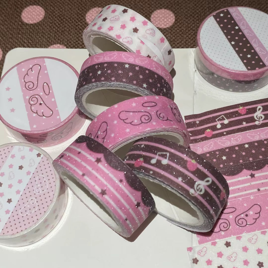 NEW! Glittery Washi Tape - Strawberry & Chocolate