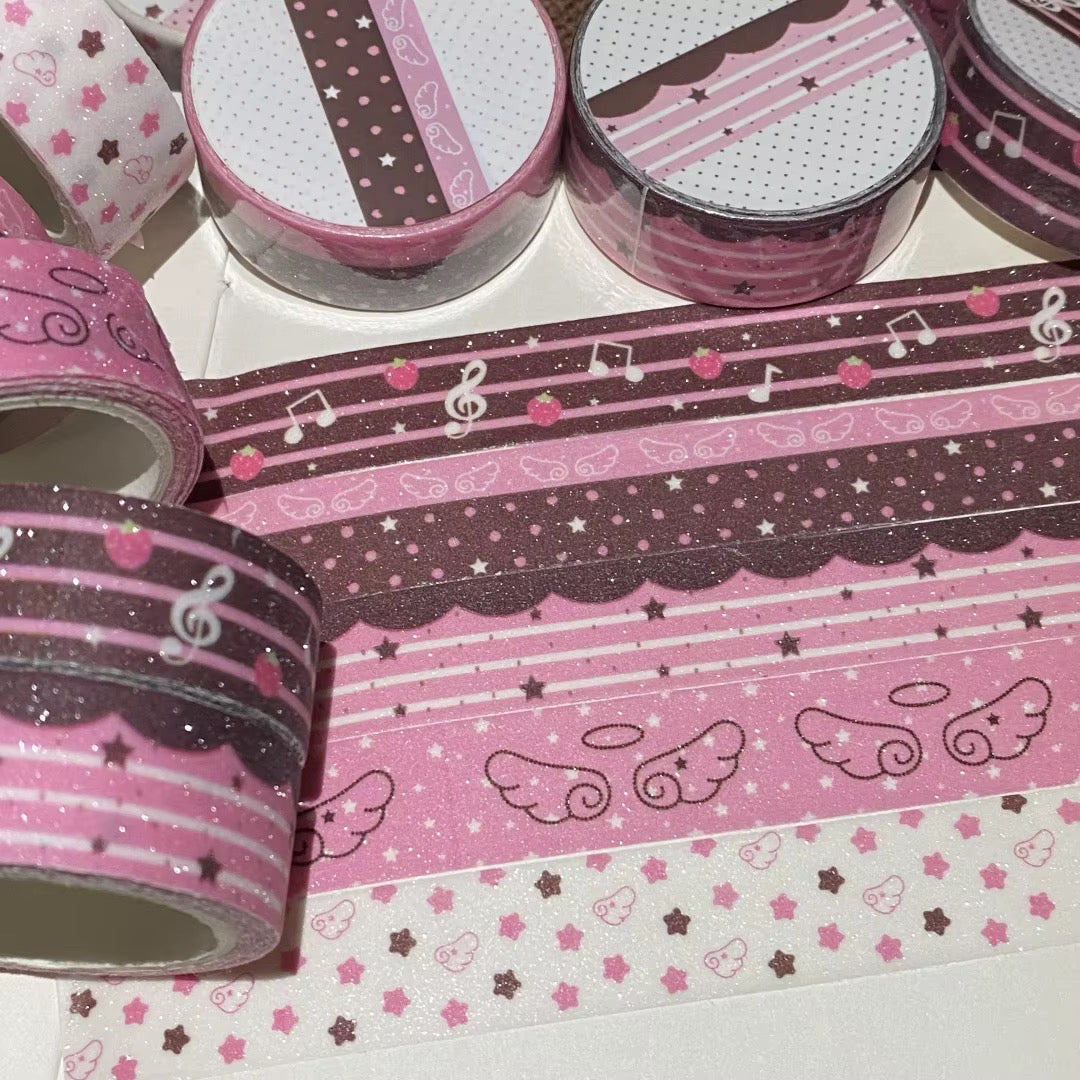 NEW! Glittery Washi Tape - Strawberry & Chocolate