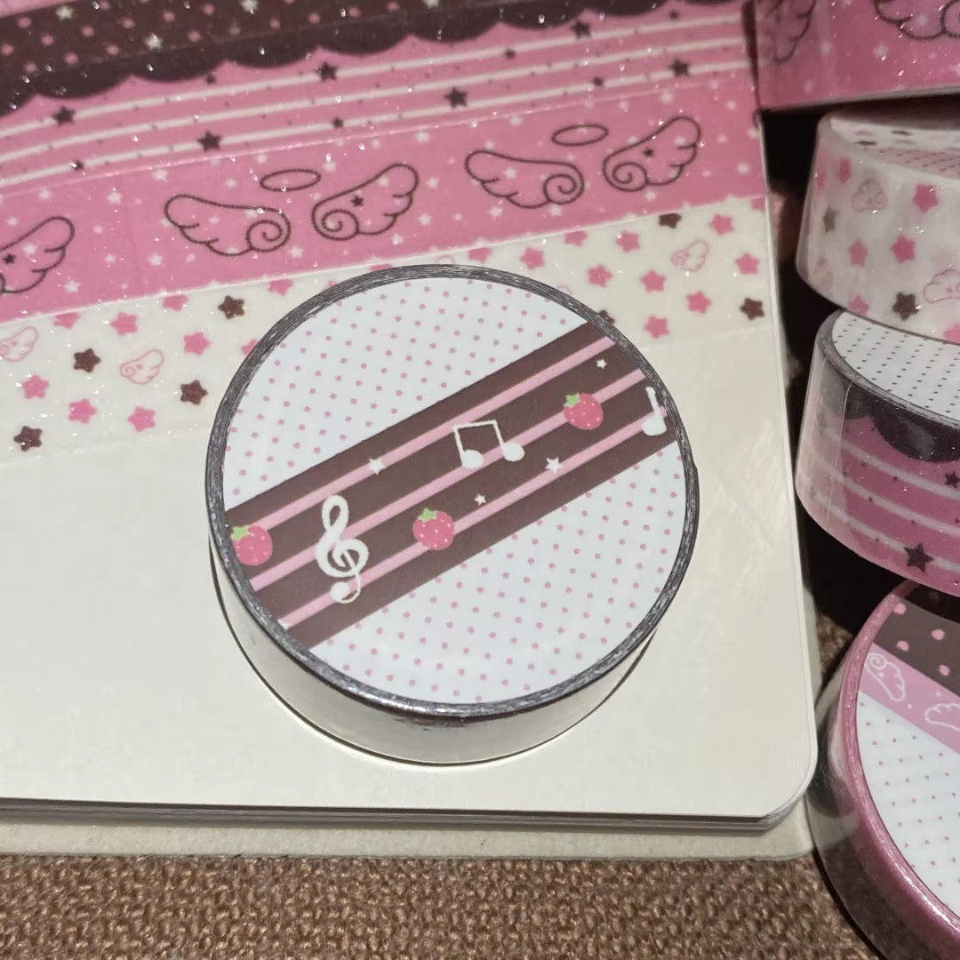 NEW! Glittery Washi Tape - Strawberry & Chocolate