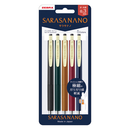 Zebra Sarasa Nano 0.3mm - Pack of 5