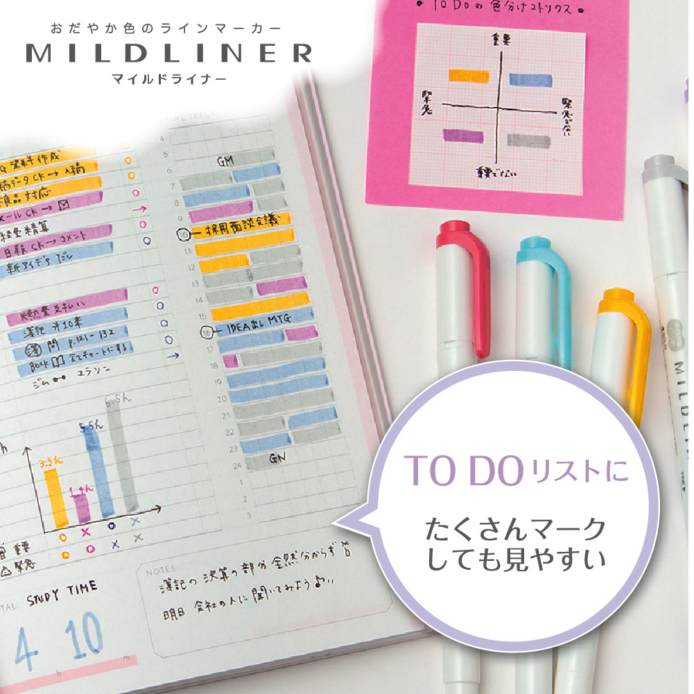 Zebra Mildliner Milky - Set of 3