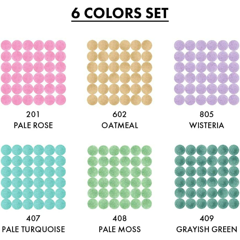 ZIG Kuretake Clean Color DOT Mild Smoky - Set of 6 Colors