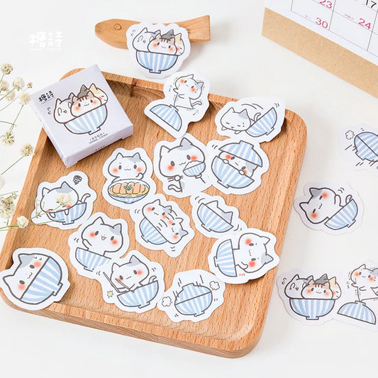Sticker Box - Ramen Bowl of Cats - 46 Stickers