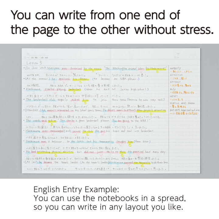 PRE-ORDER! KOKUYO Campus - B5 Lay Flat Notebook - A 7mm - Blue