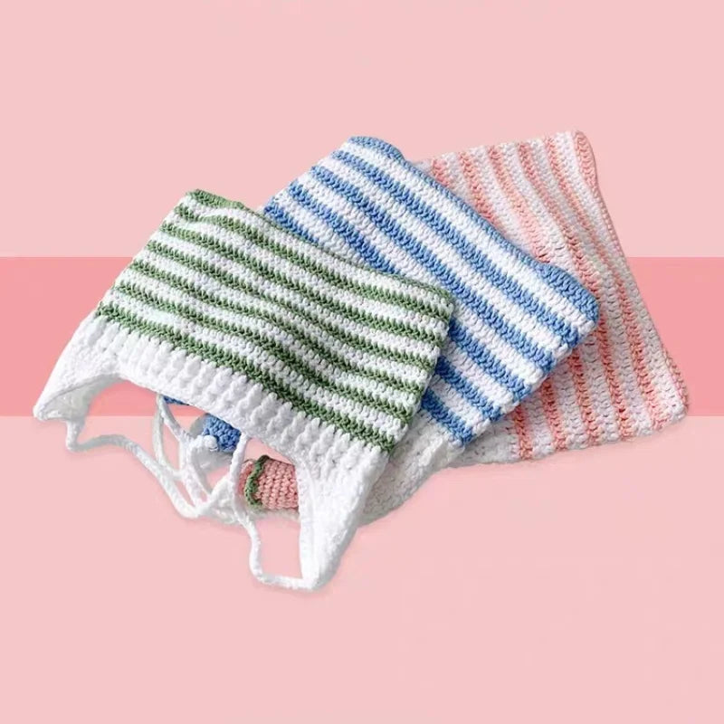 Cat Beanie - Pastel Green - Strawberry Hat